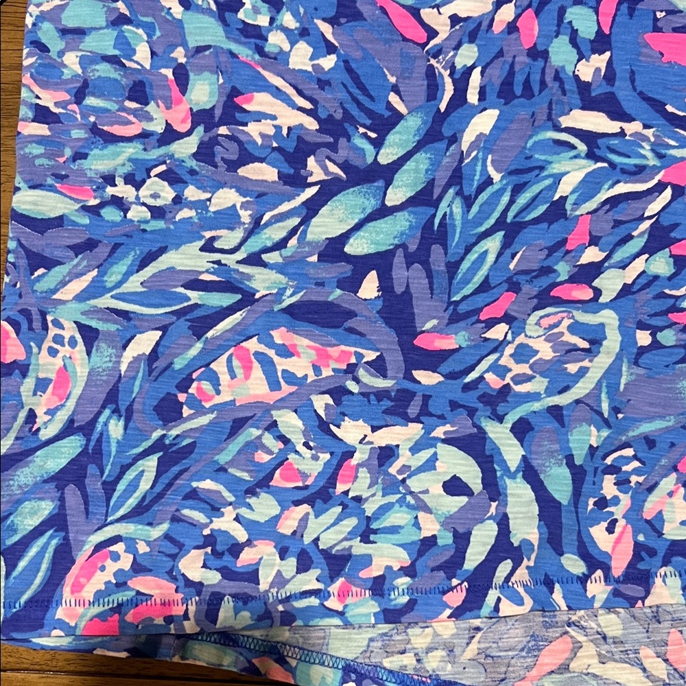 Lilly Pulitzer Blue and Pink Long Sleeve Top - Picture 5 of 5